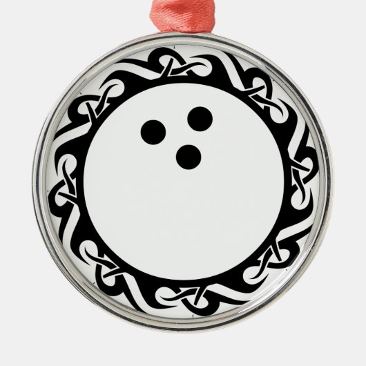 StammesBOWLING Silbernes Ornament (Vorne)