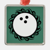 StammesBOWLING Silbernes Ornament (Vorne)