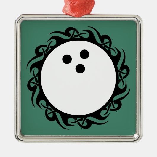 StammesBOWLING Silbernes Ornament (Vorne)