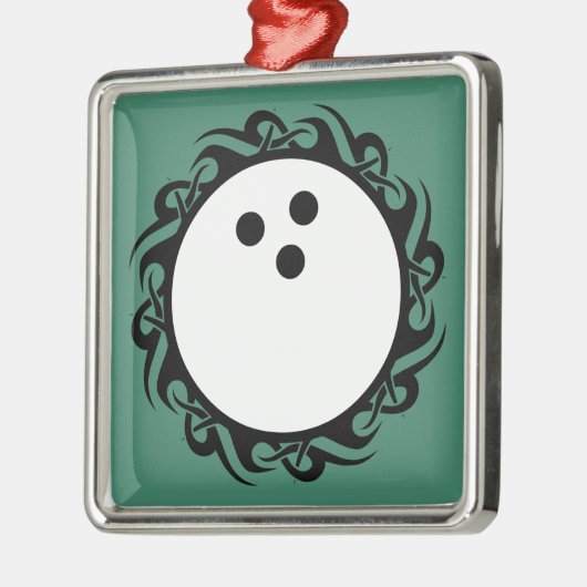 StammesBOWLING Silbernes Ornament (Links)