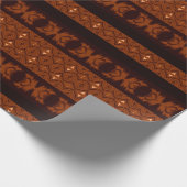 Stammesbraun- und Schwarz-Muster Geschenkpapier (Ecke)