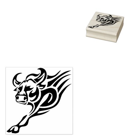 Stammesbullen-Briefmarke Gummistempel (Stempel)
