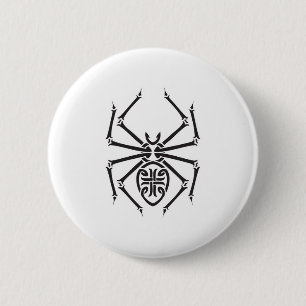 Stammesdesign einer Spinne Button