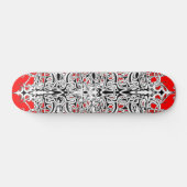 Stammesdesign in Schwarz und Weiß Skateboard (Horizontal)