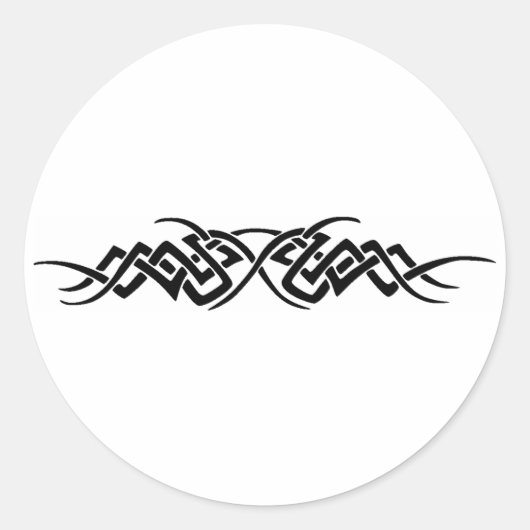 Stammesdesign Runder Aufkleber (Vorderseite)