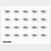 Stammesdesign Runder Aufkleber (Blatt)