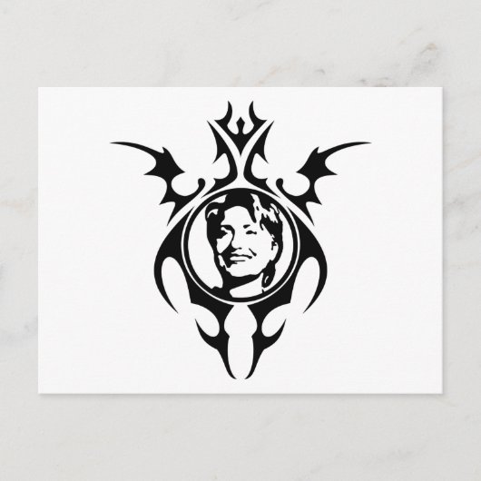 Stammesdesign von Hillary Clinton Postkarte (Vorderseite)