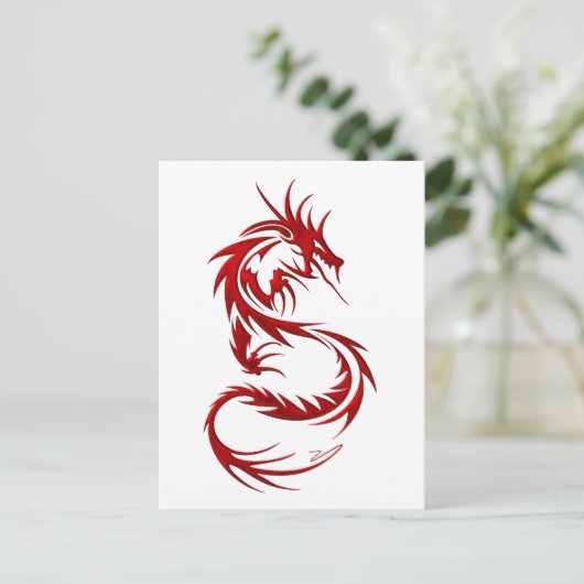 Stammesdrache Postkarte (Stehend Vorderseite)