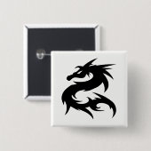 Stammesdrache-Silhouette Button (Vorne & Hinten)