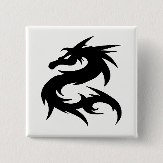 Stammesdrache-Silhouette Button (Vorderseite)