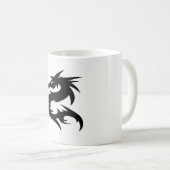Stammesdrache-Silhouette Kaffeetasse (VorderseiteRechts)