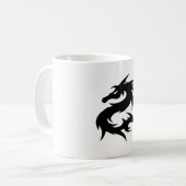 Stammesdrache-Silhouette Kaffeetasse (Vorderseite Links)
