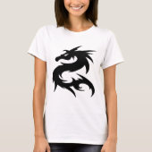 Stammesdrache-Silhouette T-Shirt (Vorderseite)