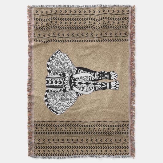 Stammeselementar ethnisches Muster Decke (Vorderseite Vertikal)