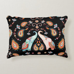 Stammeselementar: Watercolor Paisley Muster. Dekokissen