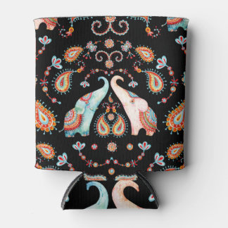 Stammeselementar: Watercolor Paisley Muster. Dosenkühler