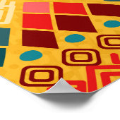 Stammeselemente, vielseitiges, nahtloses Muster. Poster (Ecke)