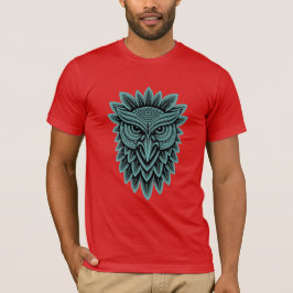 Stammeseulen-Kopf Geometrische Tierwelt T-Shirt