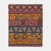 Stammesfarbenes böhmisches Muster mit Geom Fleecedecke (Vorderseite)