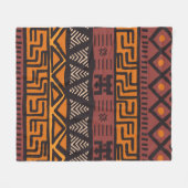 Stammesfarbenes böhmisches Muster mit Geom Fleecedecke (Vorderseite (Horizontal))