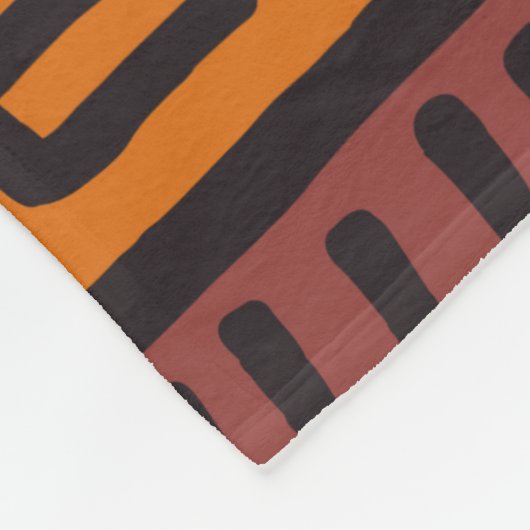 Stammesfarbenes böhmisches Muster mit Geom Fleecedecke (Ecke)