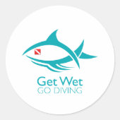 Stammesfisch Runder Aufkleber (Vorderseite)