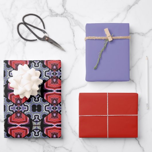 Stammesflammen-Design Geschenkpapier Set (Vorderseite)