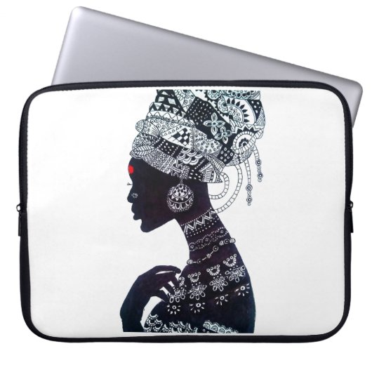 Stammesfrauen-Design Laptopschutzhülle (Vorderseite)