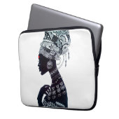 Stammesfrauen-Design Laptopschutzhülle (Vorderseite Links)