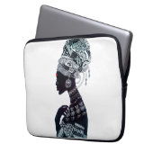 Stammesfrauen-Design Laptopschutzhülle (Vorderseite Links)