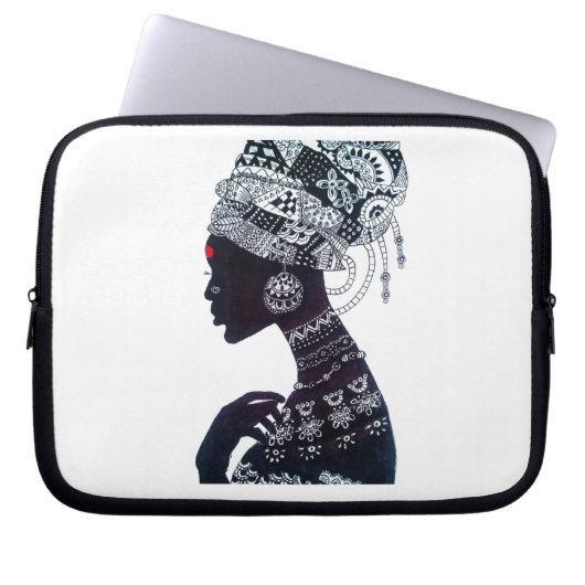 Stammesfrauen-Design Laptopschutzhülle (Vorderseite)