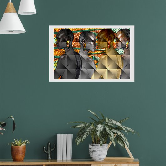 Stammesfrauen in Afrika Poster