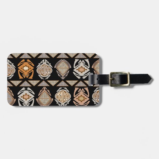 Stammesfrösche Gepäckanhänger (Vorderseite horizontal)