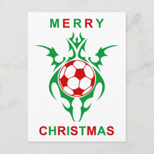 Stammesfußball-Weihnachten Feiertagspostkarte