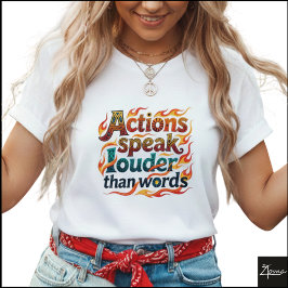 Stammesgeometrische Aktionen sprechen lauter Flamm T-Shirt