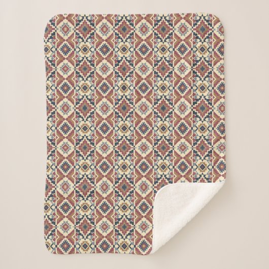 Stammesgeometrisches Muster Sherpadecke (Vorderseite)
