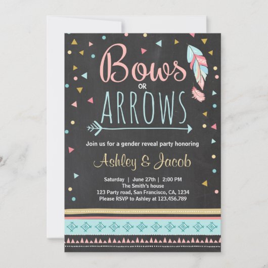 Stammesgeschlecht enthüllt Einladung Junge oder Mä (Vorderseite)