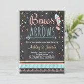 Stammesgeschlecht enthüllt Einladung Junge oder Mä (Stehend Vorderseite)