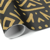 Stammesgold Geometrisch Geschenkpapier (Rolleneckpunkt)