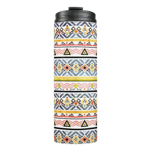 Stammesgrunge: Ethno Folk Retro. Thermosbecher (Vorderseite)