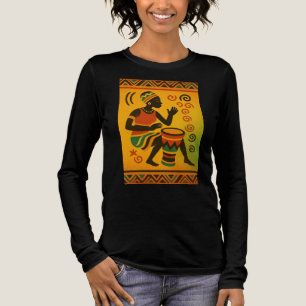 Stammesharmonie - Afrikanisches Kulturkissen Tri-Blend Shirt