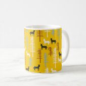 StammesHintergrund mit Pferden und Bäumen, kreativ Kaffeetasse (VorderseiteRechts)