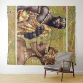 Stammeskönig und Königin Wandteppich (Beispiel (Horizontal))