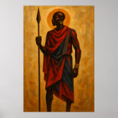 "Stammeskrieger | Afrikanische Erbwände-Kunst Poster (Vorne)