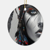 Stammeskrieger Keramik Ornament (Links)