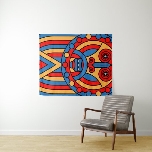 Stammeskrieger Wandteppich (Beispiel (Horizontal))