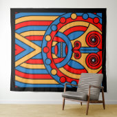 Stammeskrieger Wandteppich (Beispiel (Horizontal))