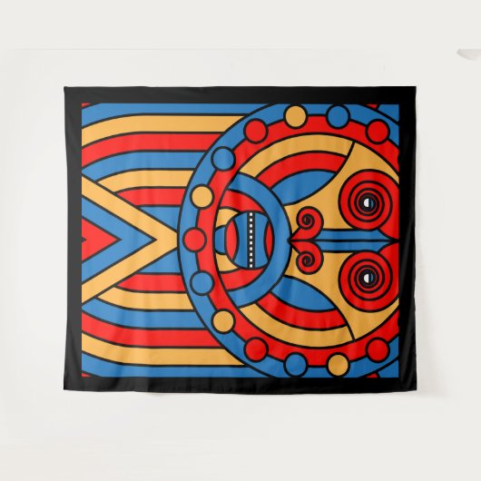 Stammeskrieger Wandteppich (Vorderseite (Horizontal))