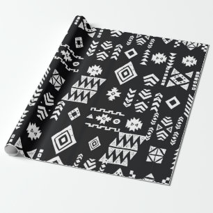 Stammeskultur. Stilvolles primitives Geomet Geschenkpapier