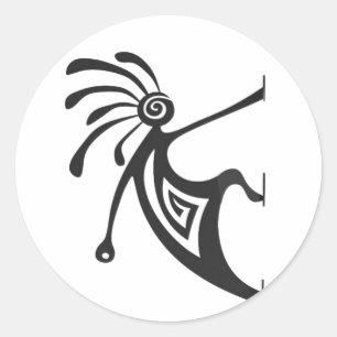 Stammeskunst-Aufkleber Runder Aufkleber